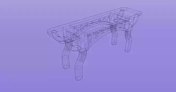 generic console table  3D model generic console table  3D model