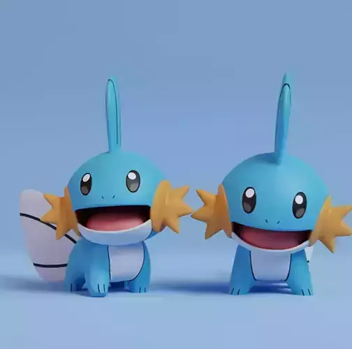 Pokemon - Mudkip with 2 poses 3D print model