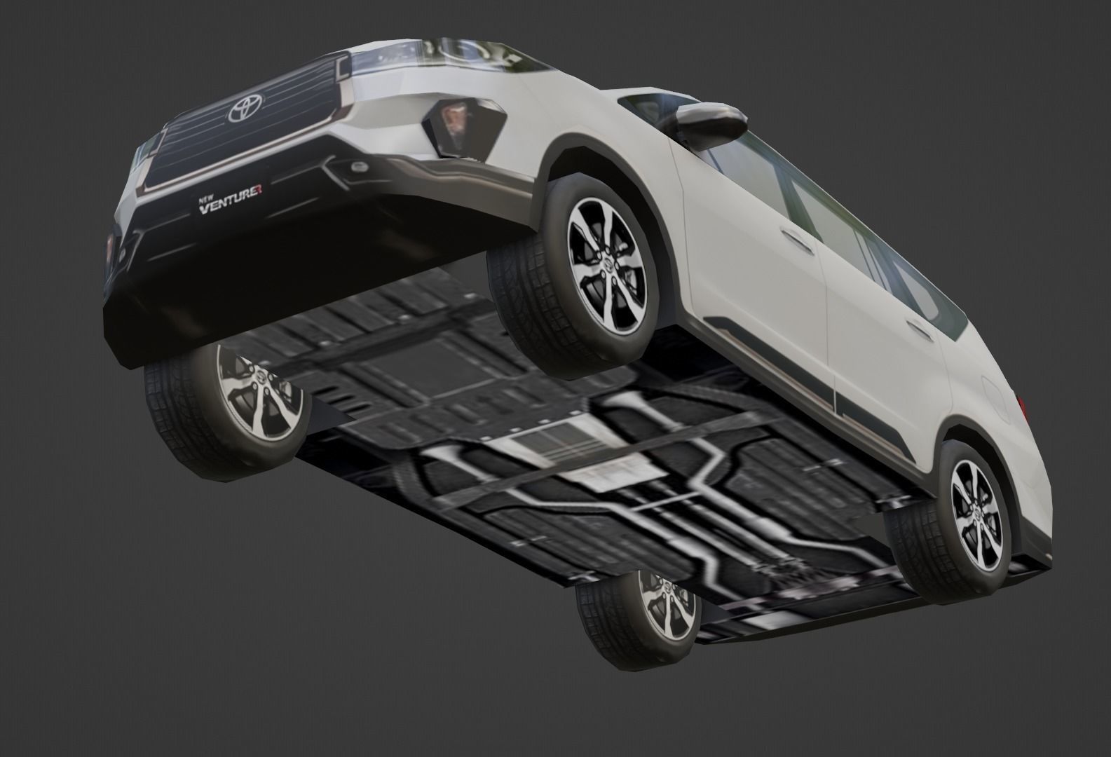 Toyota Venture Low-poly 3D model_4