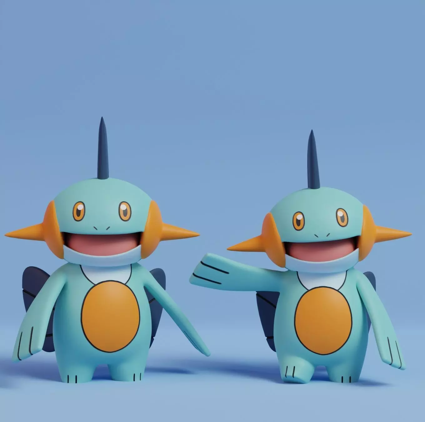 Pokemon - Marshtomp with 2 poses 3D print model_0