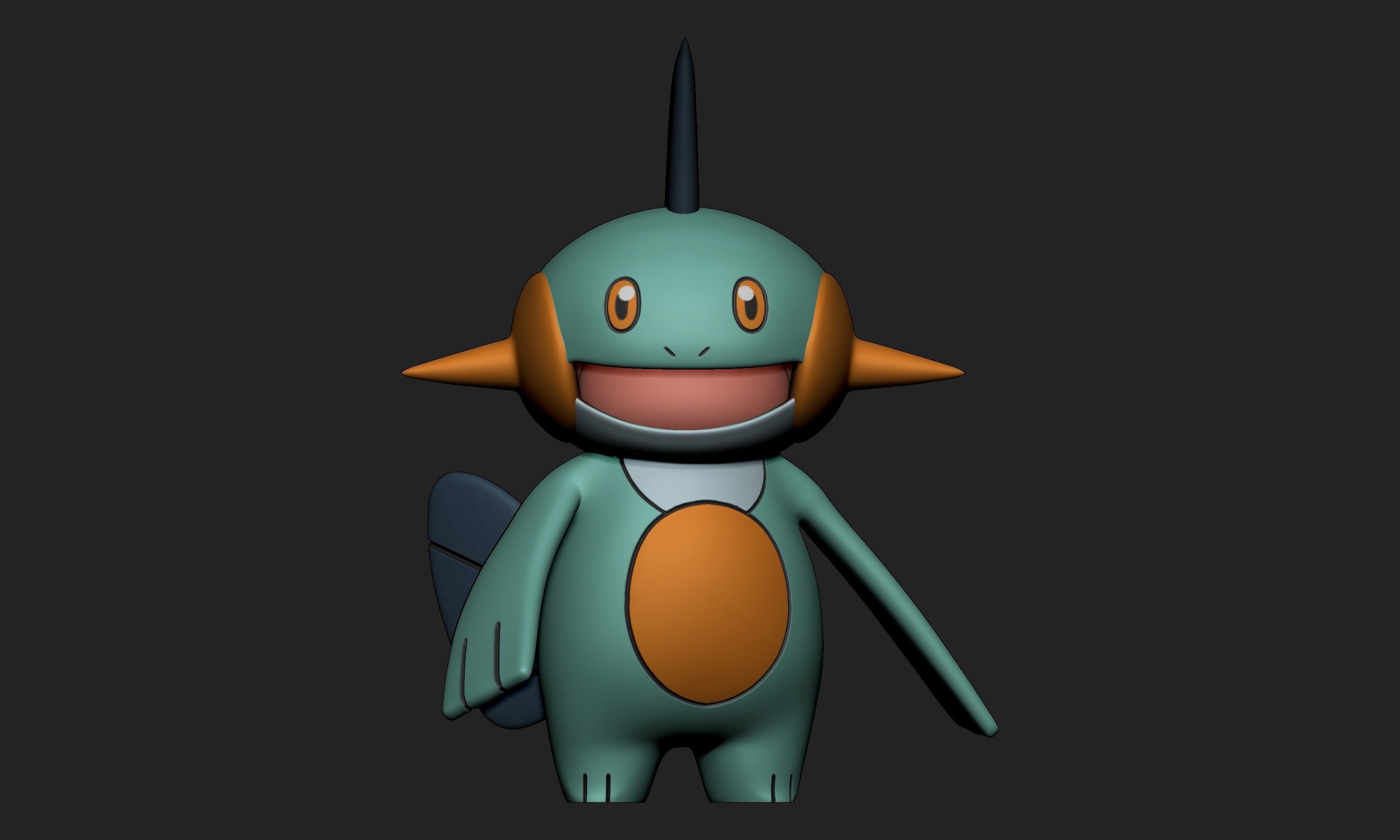 Pokemon - Marshtomp with 2 poses 3D print model_5
