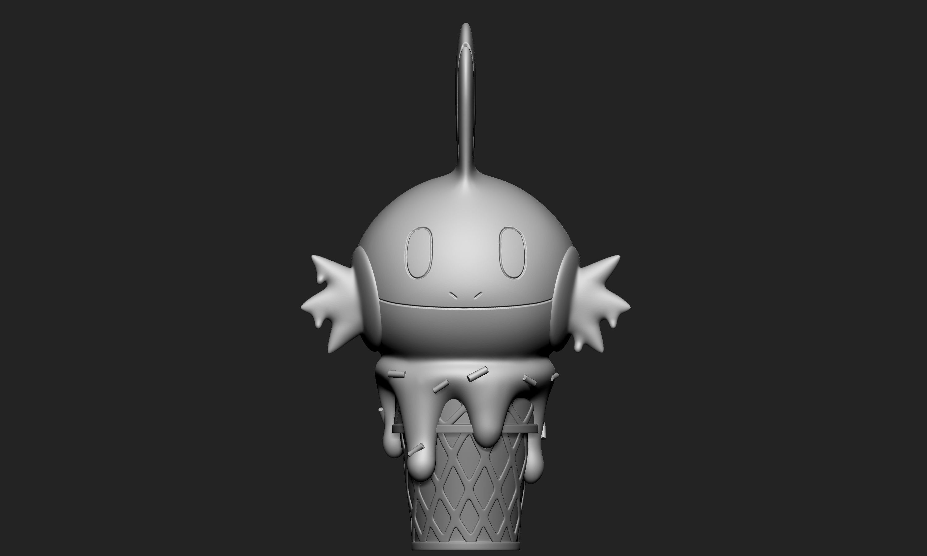 Pokemon - Ice Cream Mudkip 3D print model_4