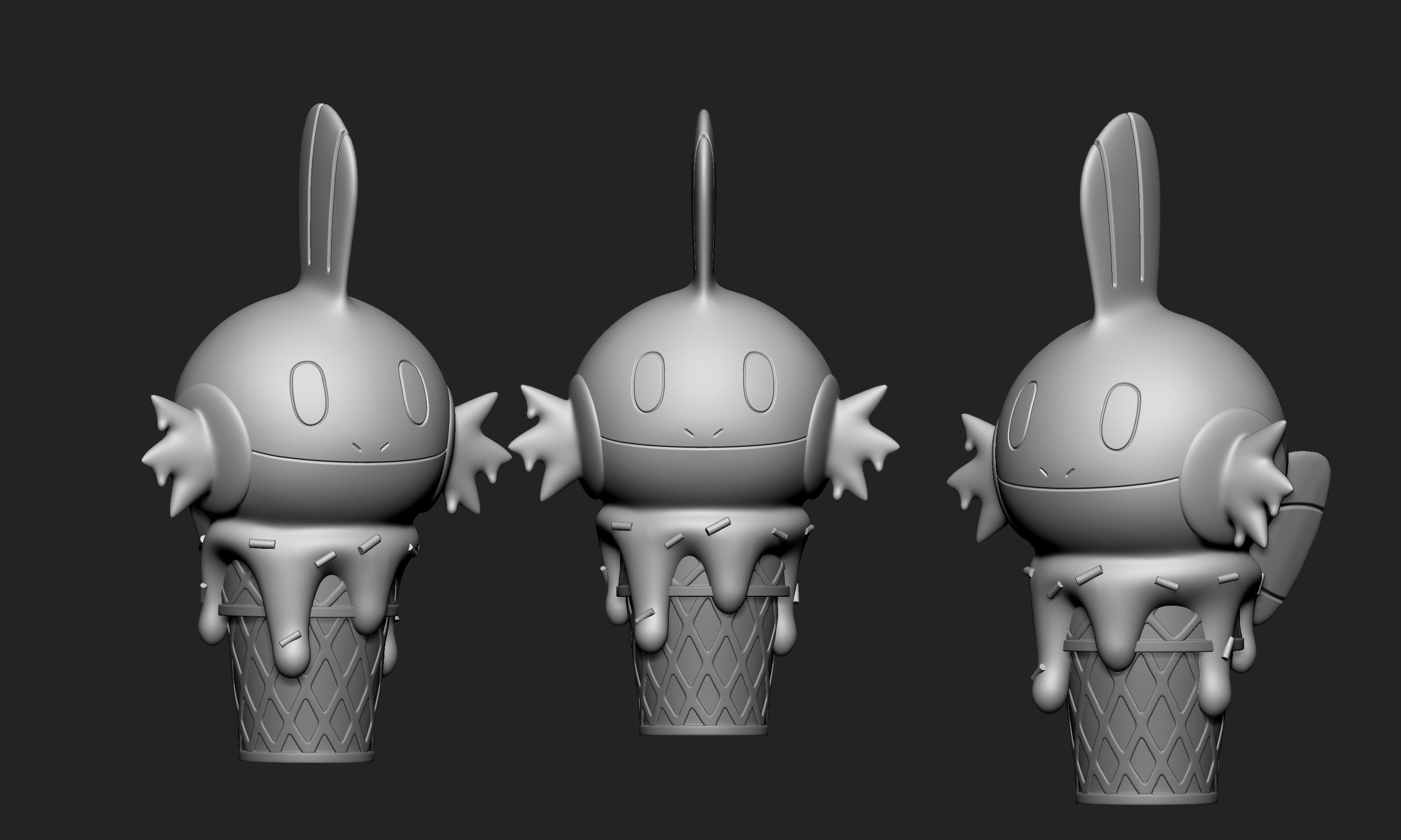 Pokemon - Ice Cream Mudkip 3D print model_5