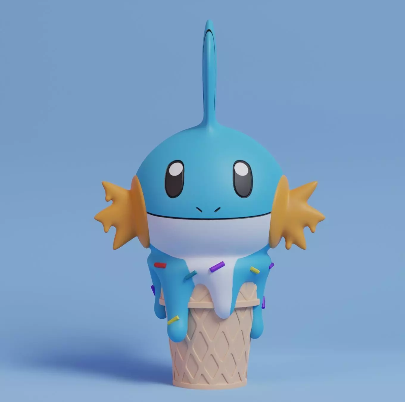 Pokemon - Ice Cream Mudkip 3D print model_0