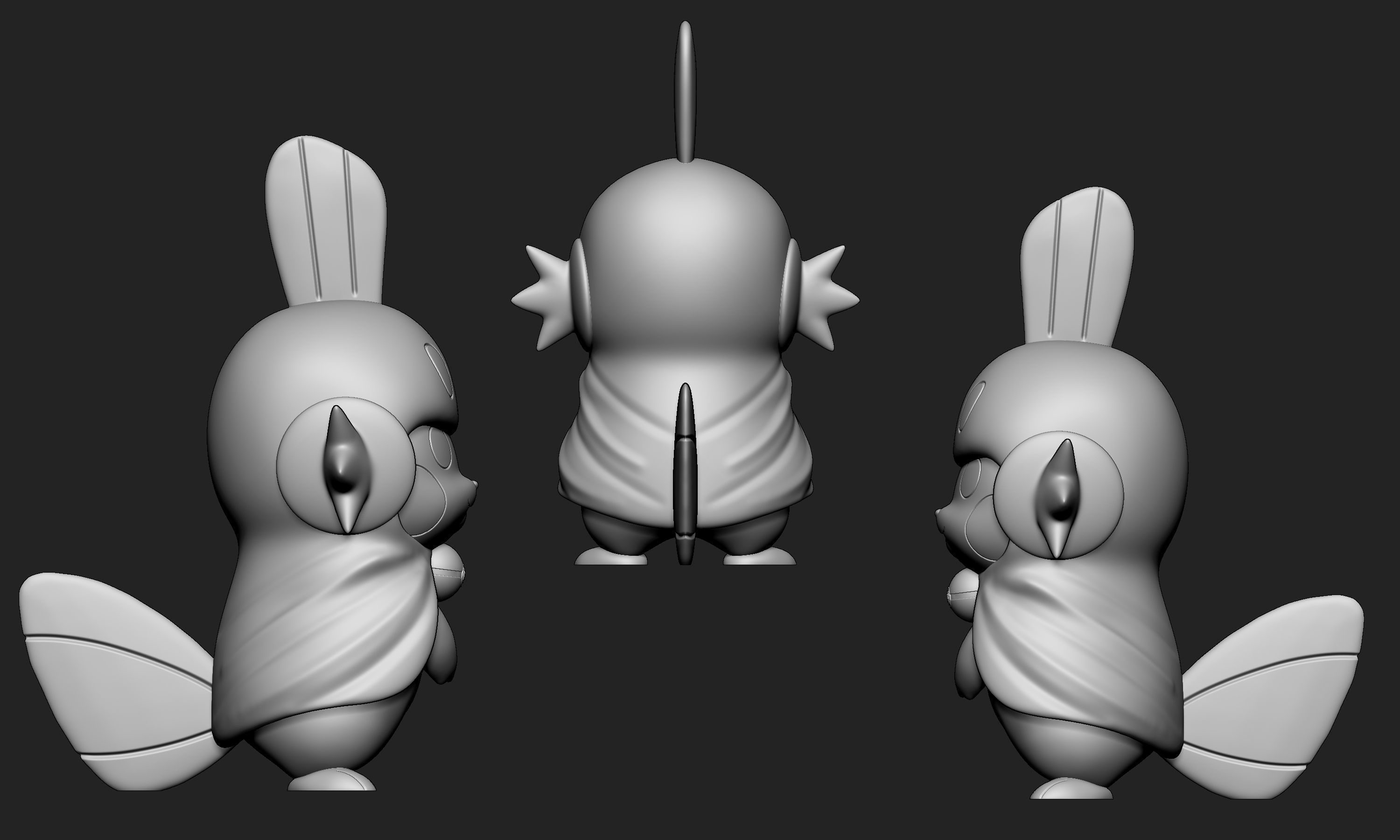 Pokemon - Pikachu Torchic Mudkip Free 3D print model_6