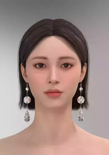 ACCESSORIES earing 001 FOR FV2 AVATAR 3D CLO MARVELOUS 3D model