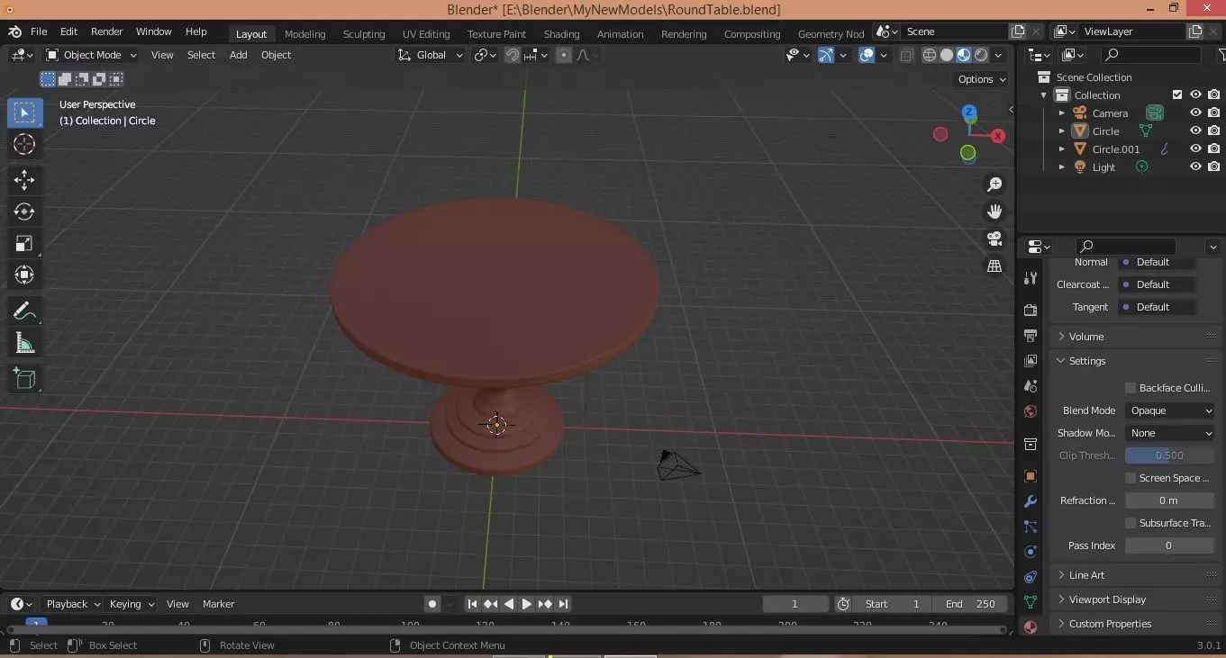 3d round table 3d model 3D model_0