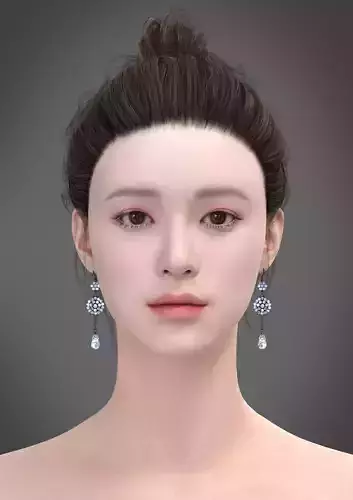 ACCESSORIES earing 002 FOR FV2 AVATAR 3D CLO MARVELOUS Low-poly 3D model