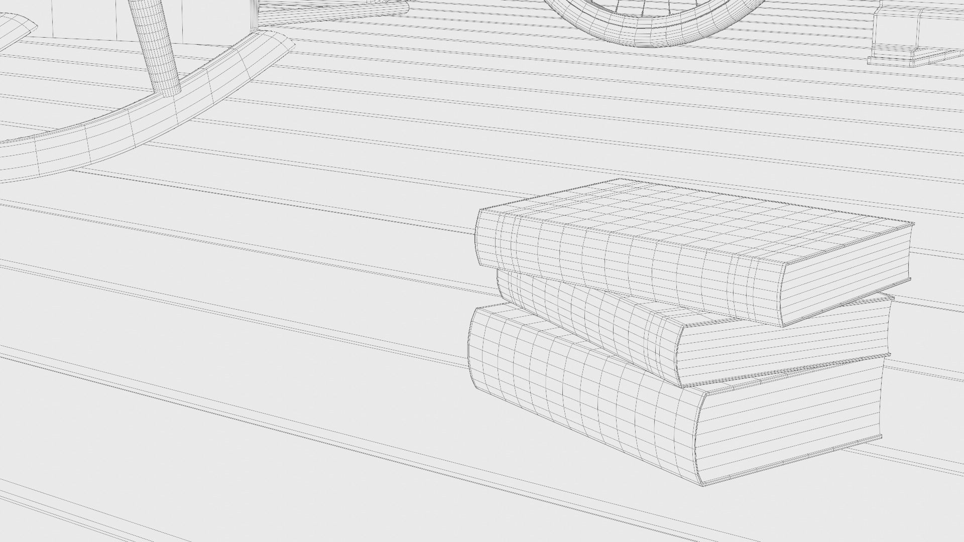 Attic 3d Scene Low-poly 3D model_35