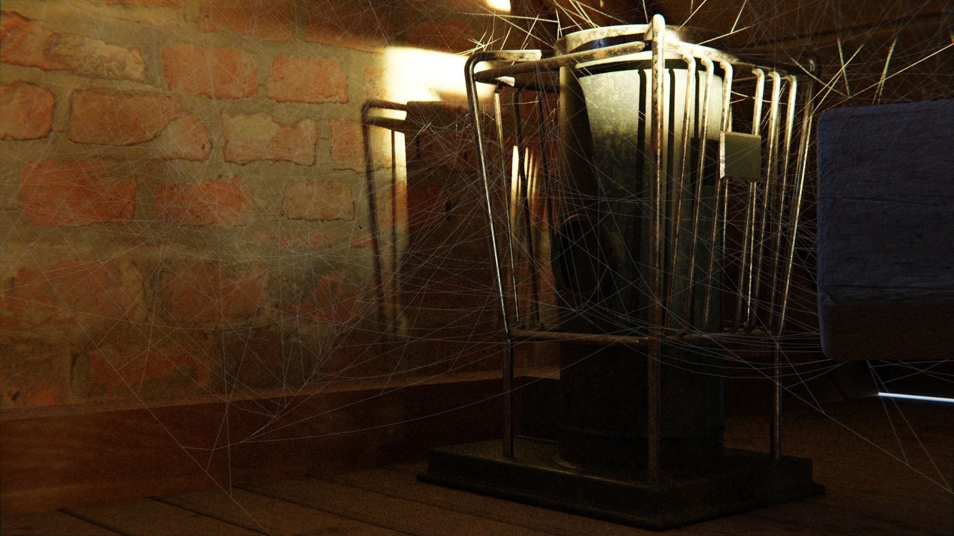 Attic 3d Scene Low-poly 3D model_26