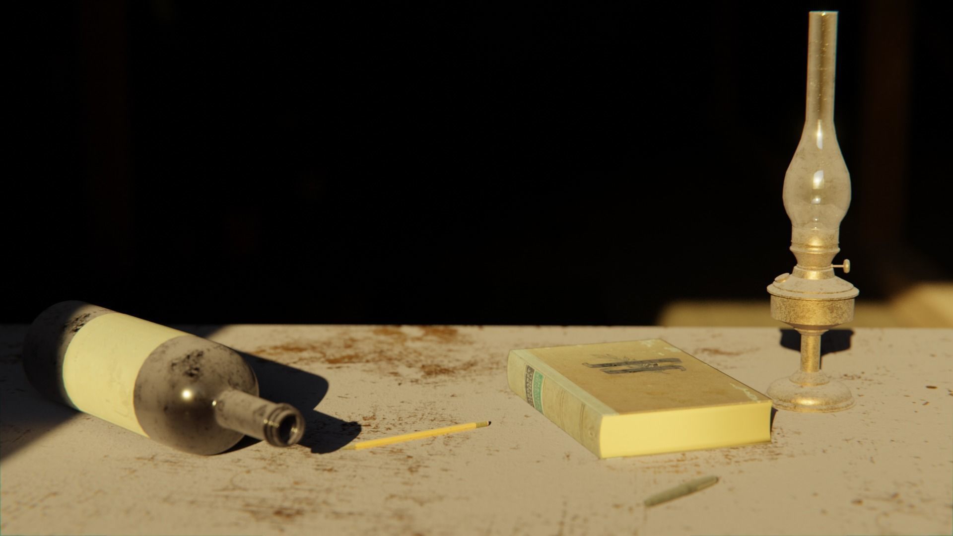 Attic 3d Scene Low-poly 3D model_4
