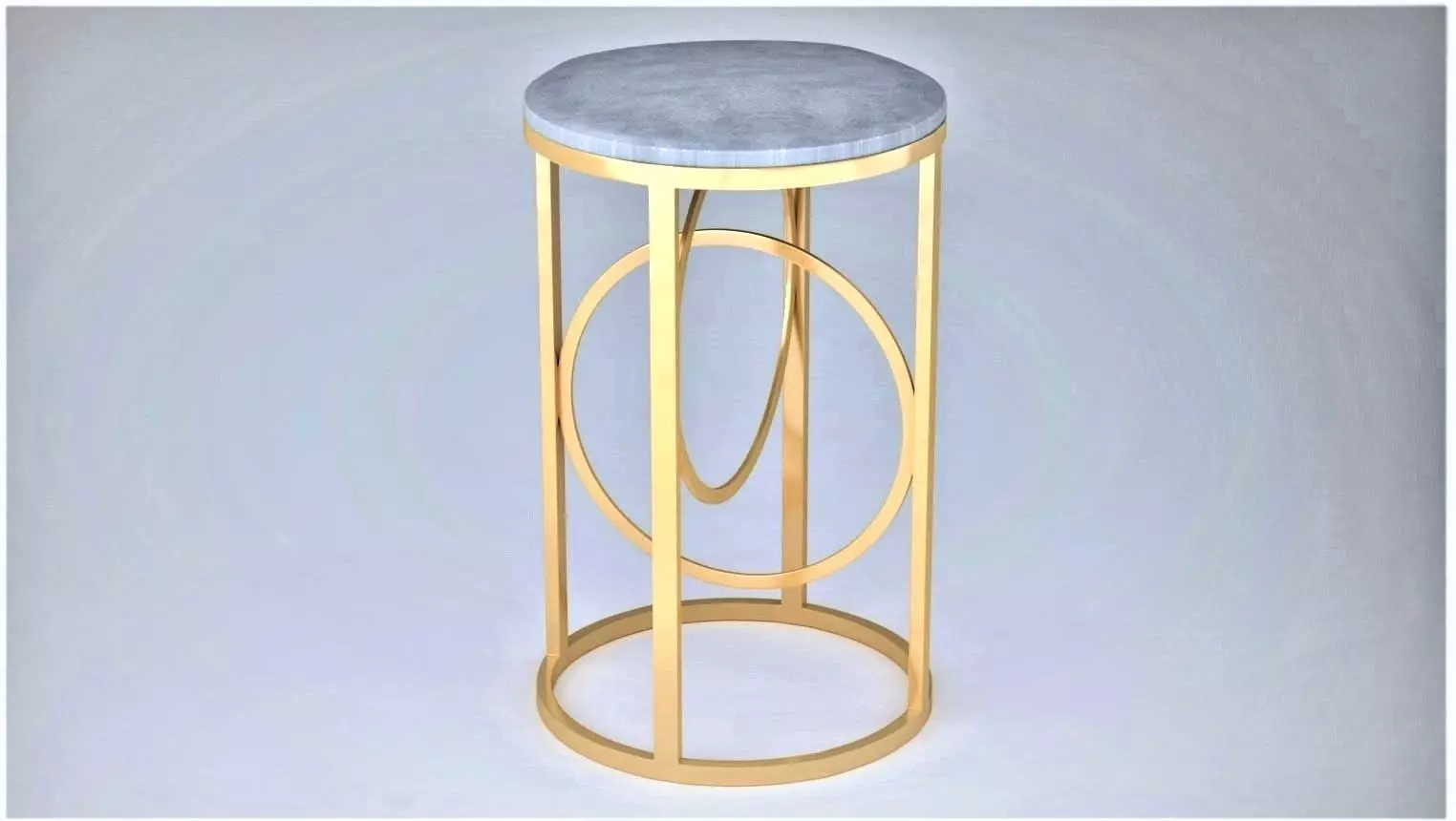 chair gold bar stool Free 3D model