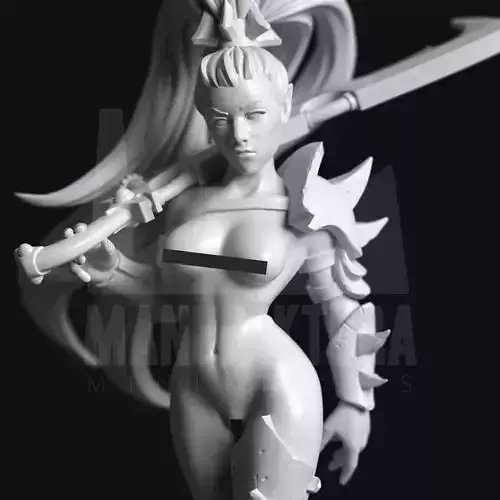 Dom Series 02c - Naked Sexy Shadow Elf Warrior Witch w Sword