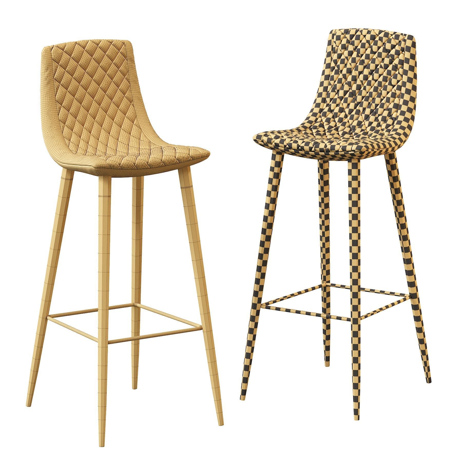 Barstool Lecco 3D model_9