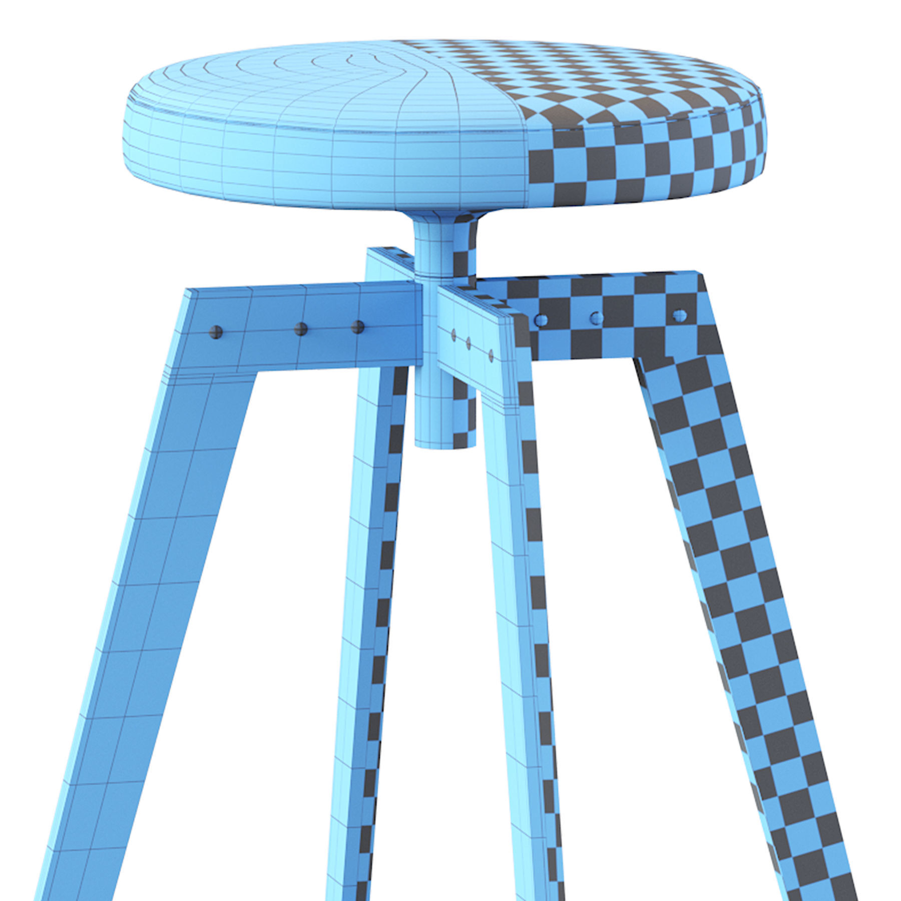 Barstool MDF Italia 3D model_8