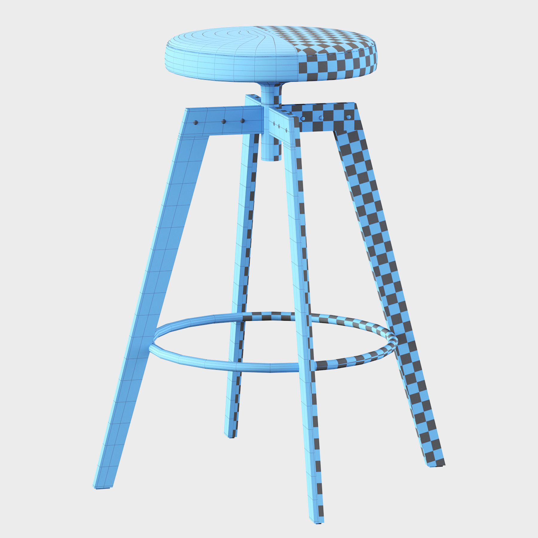 Barstool MDF Italia 3D model_13