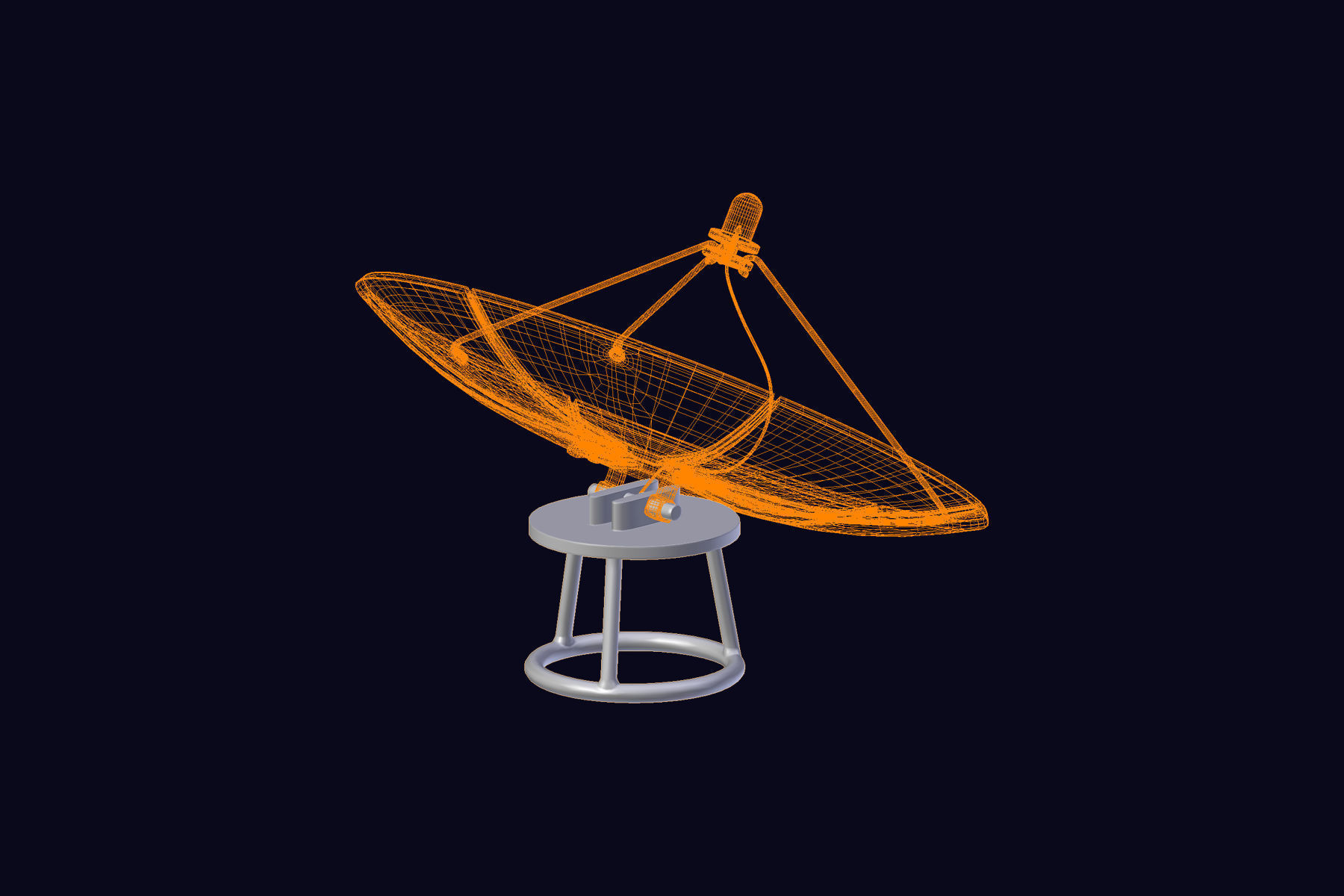Antenna Parabolic 3D model_3