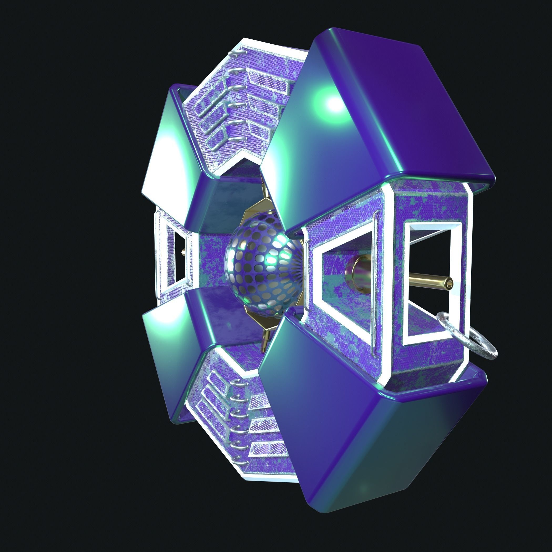 Imaginary spaceship 3D model_23