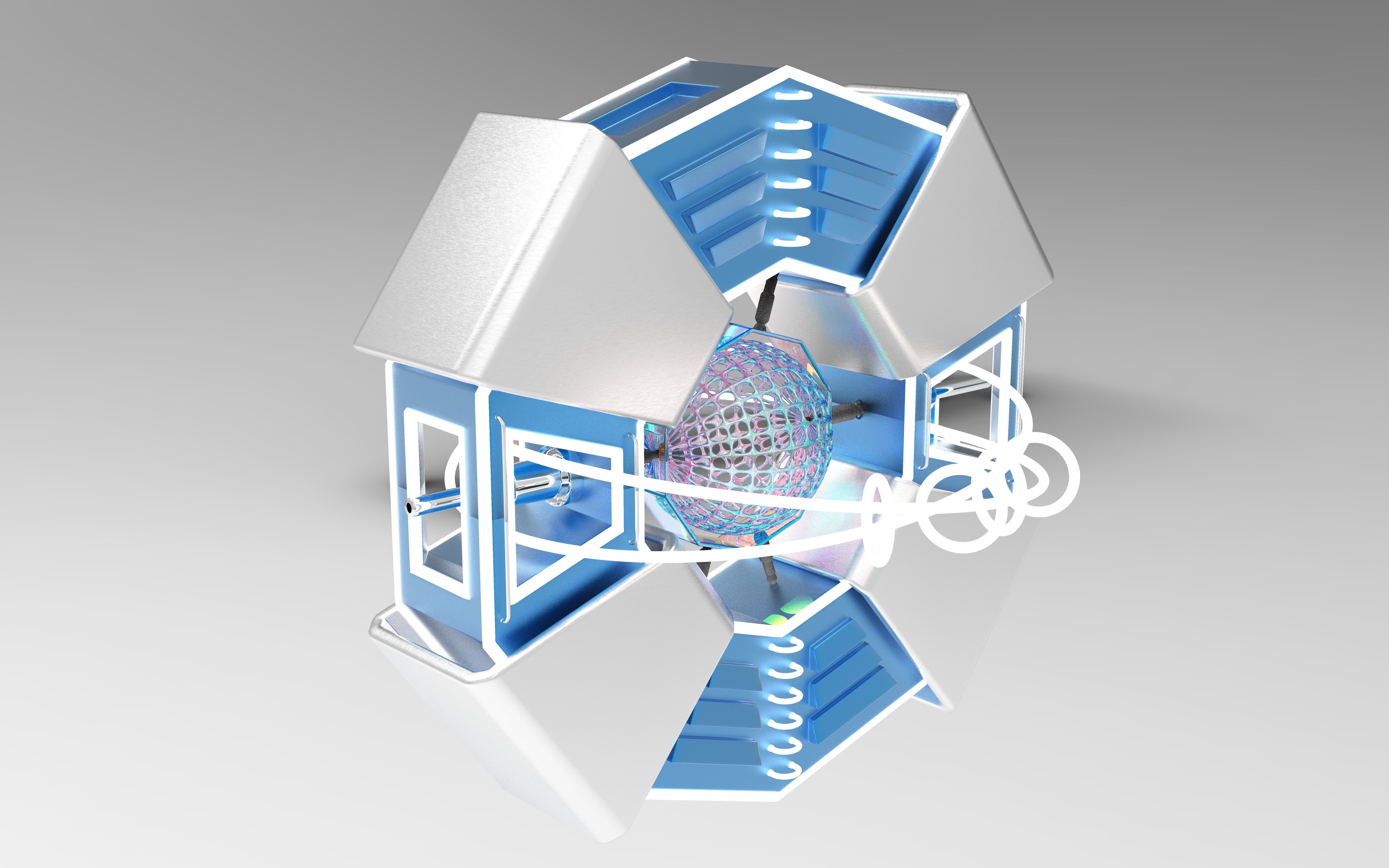 Imaginary spaceship 3D model_1