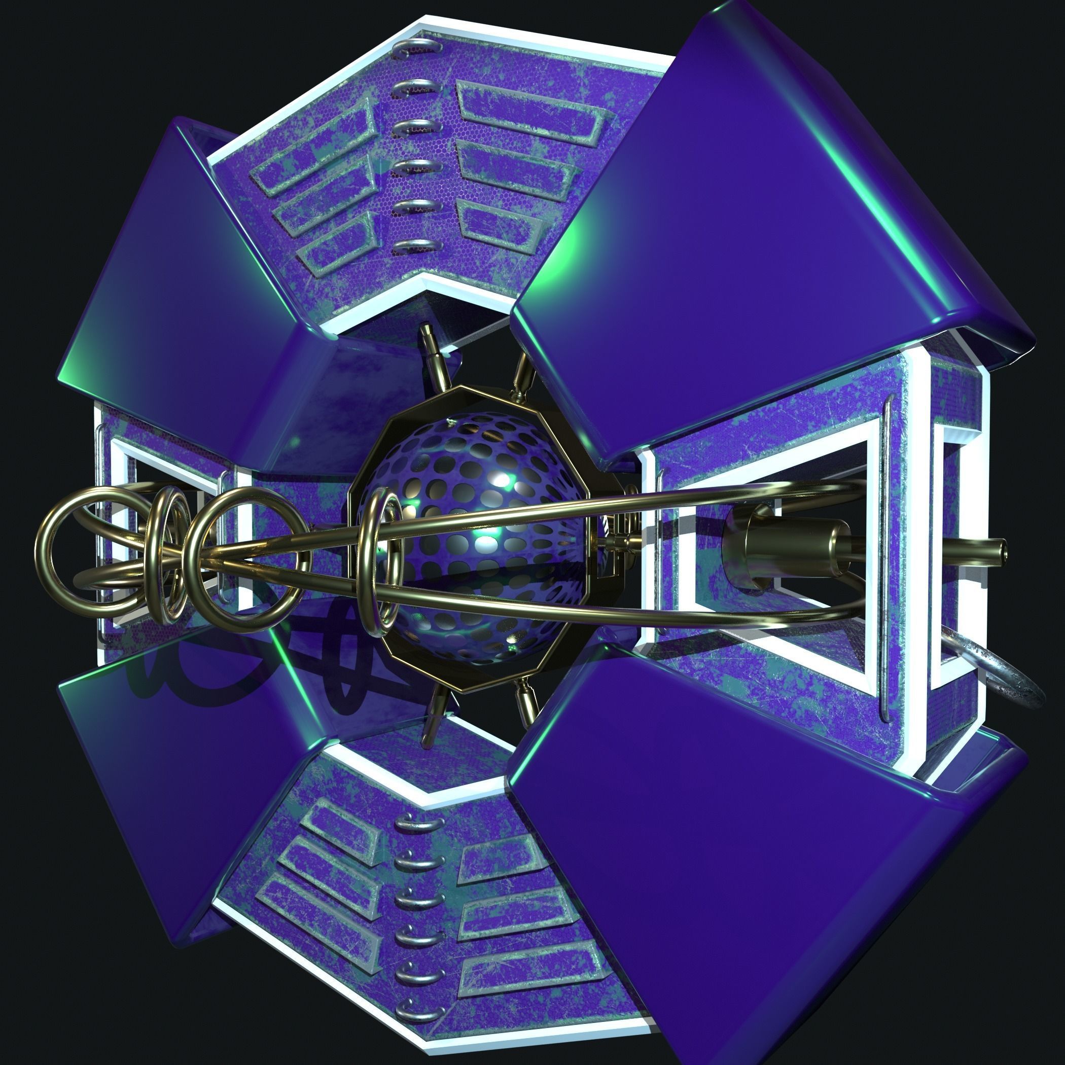 Imaginary spaceship 3D model_14