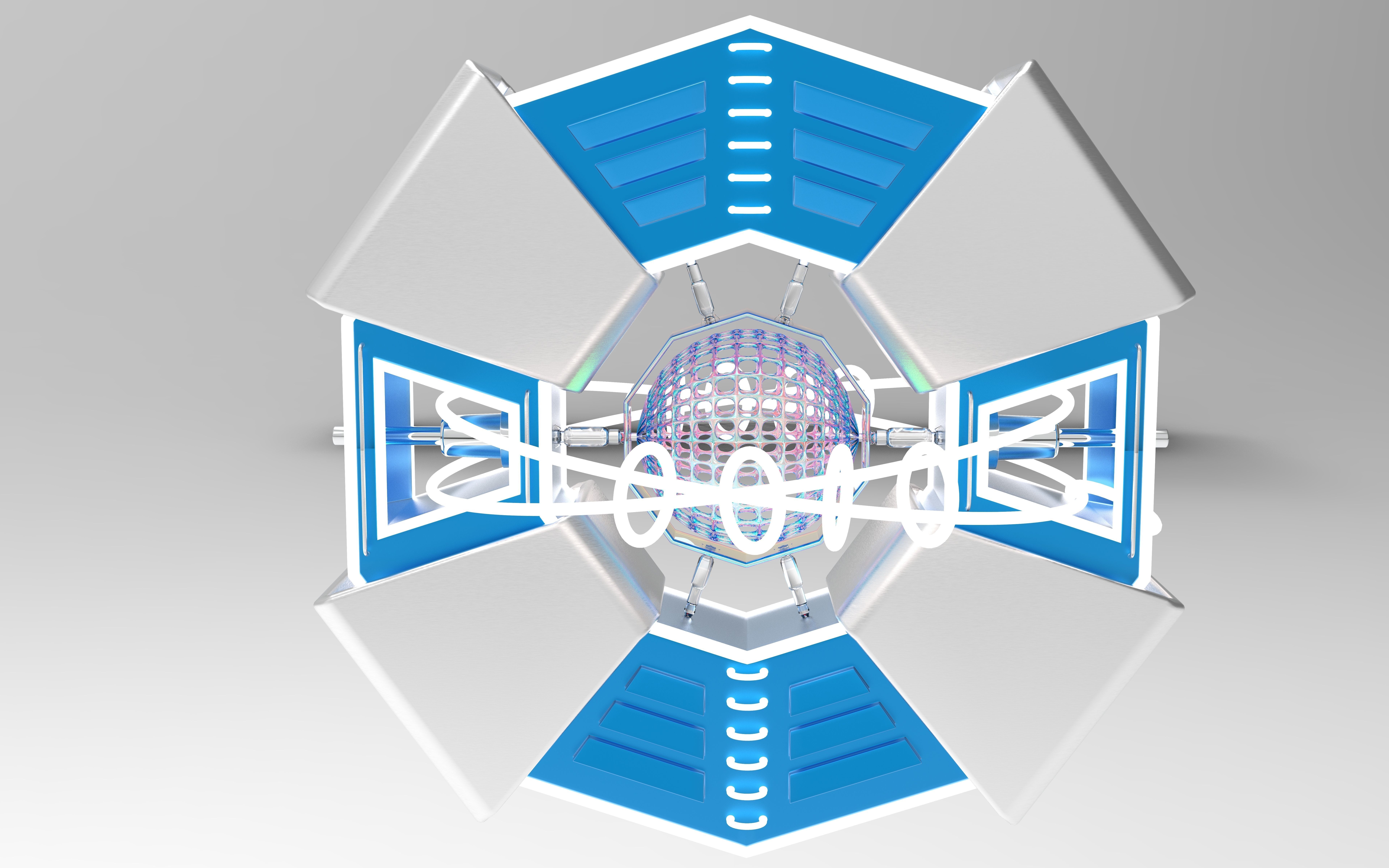 Imaginary spaceship 3D model_2