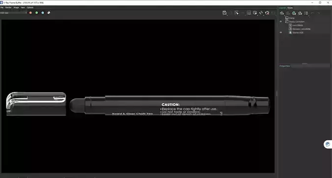 Chalkpen pen on computer screen