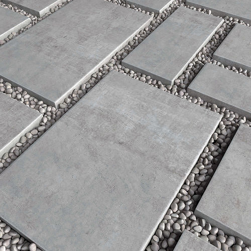 Paving pebble n18 3D model