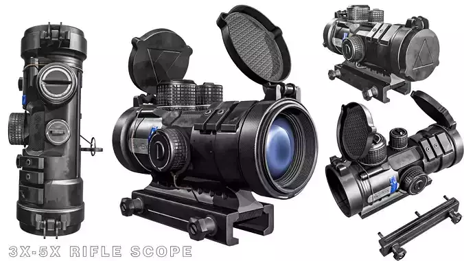 3X  5X Rifle Scope