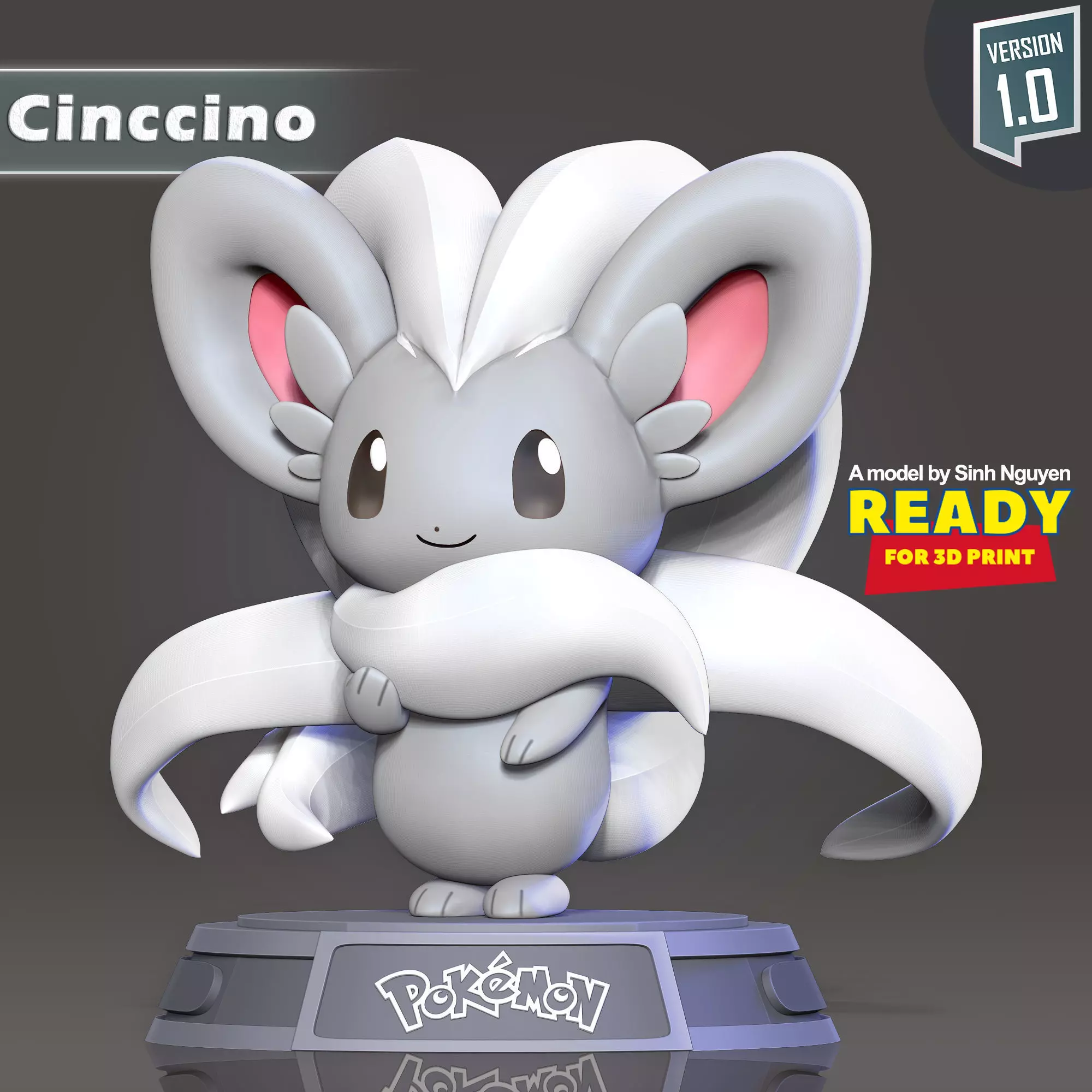 Cinccino - Pokemon Fanart 3D print model_0