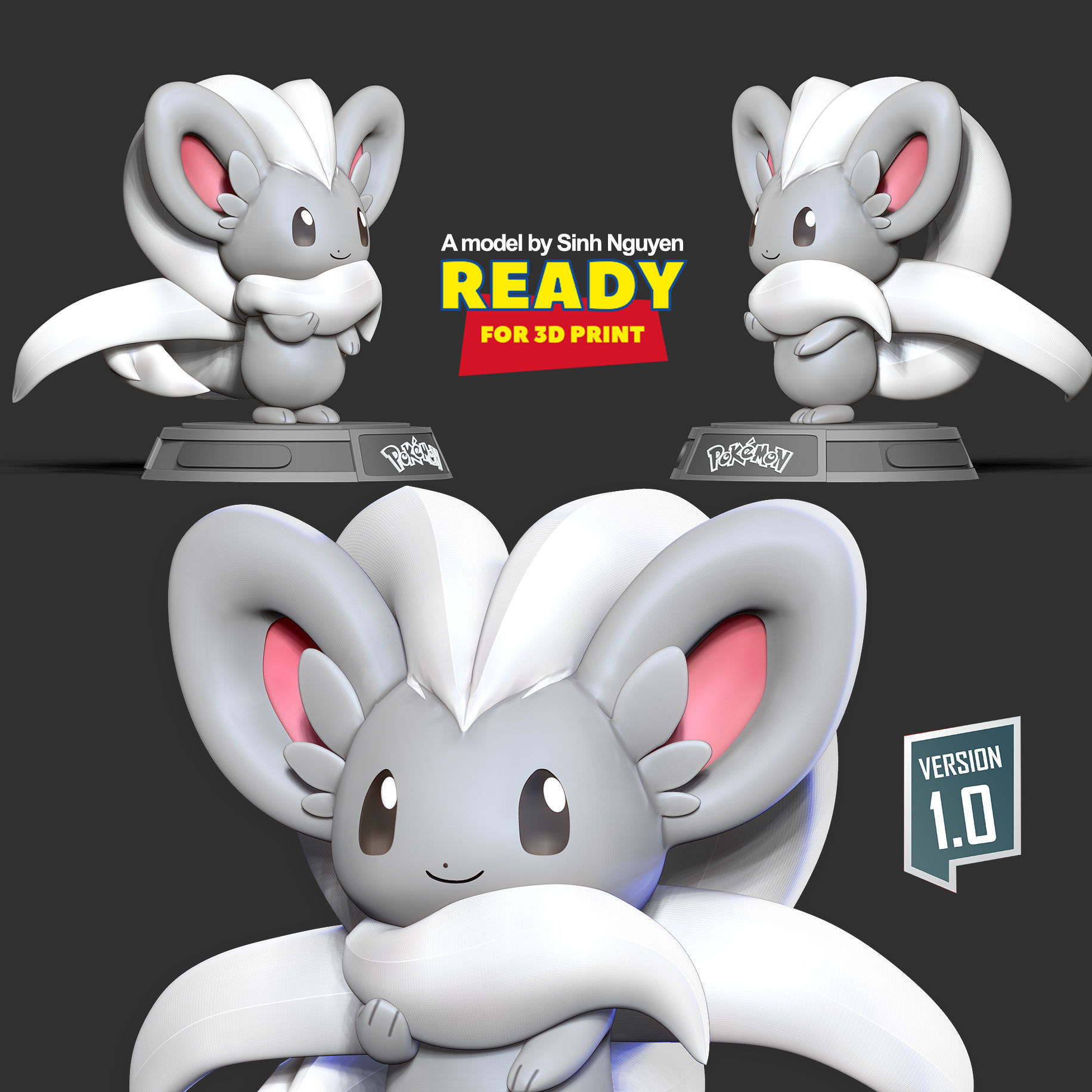 Cinccino - Pokemon Fanart 3D print model_1