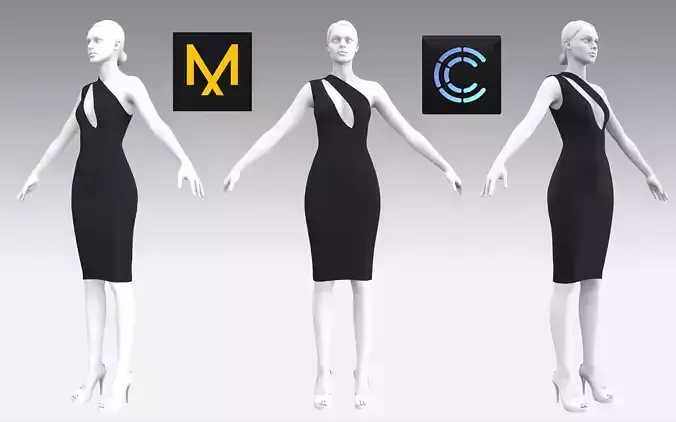 Dress Outfits MD CLO 3D ZPRJ  ZPAC project files 3D model