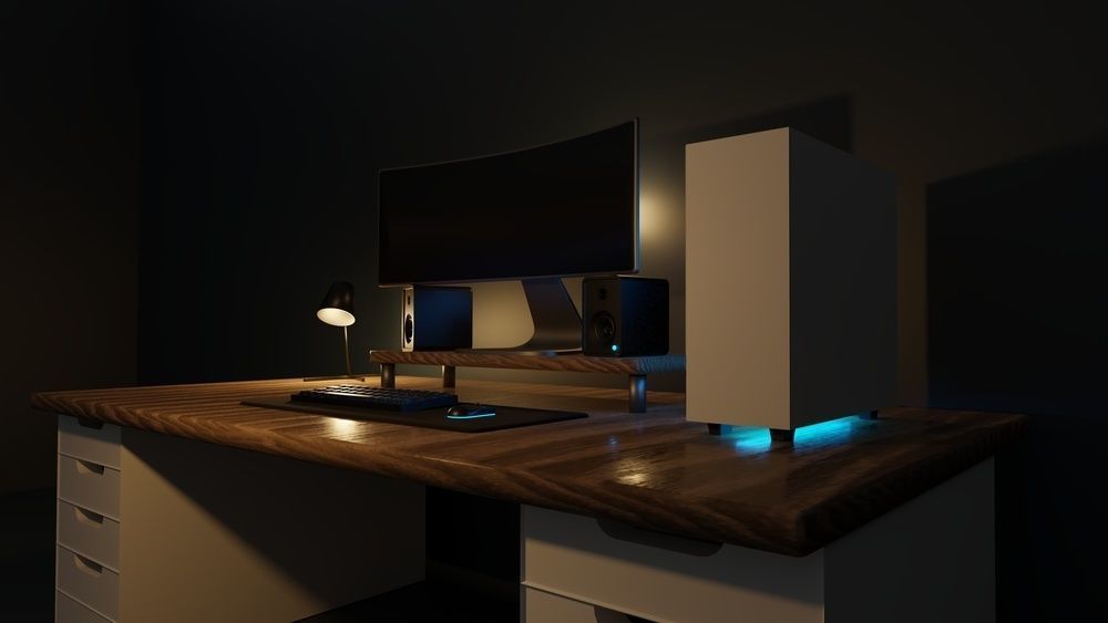 Gaming Desk 3D model_1