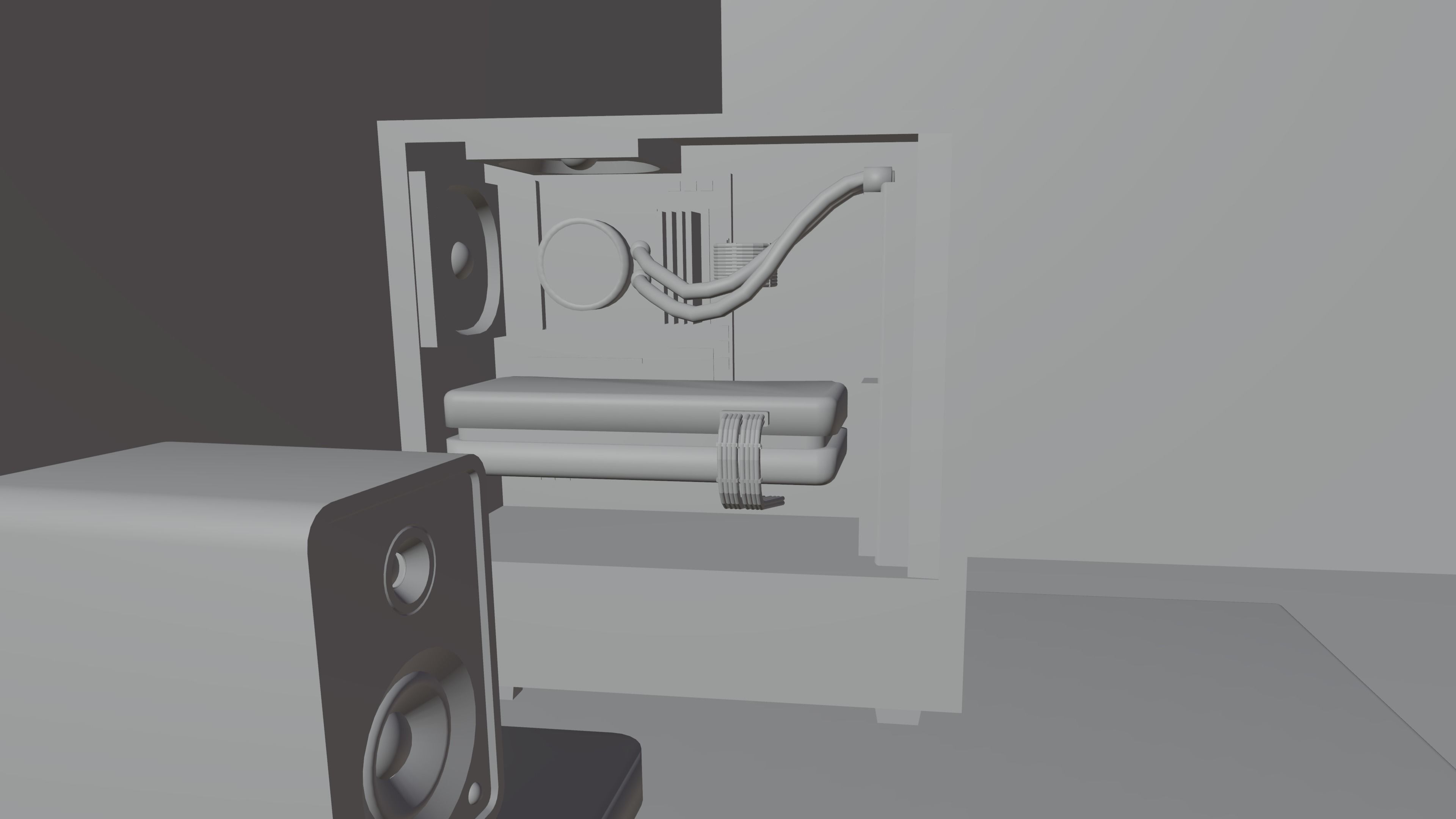 Gaming Desk 3D model_3