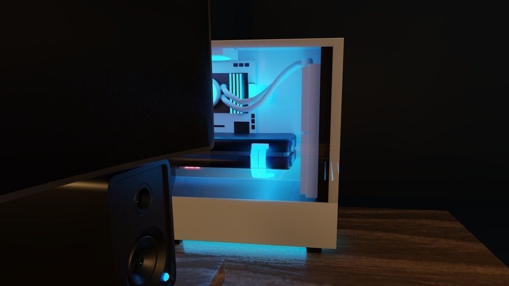 Gaming Desk 3D model_2