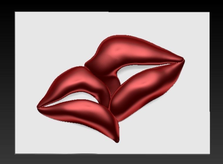 LIPS KISSING 3D PRINT MODEL 3D print model_28