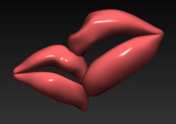 LIPS KISSING 3D PRINT MODEL 3D print model_24