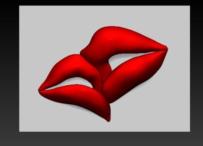 LIPS KISSING 3D PRINT MODEL 3D print model_25