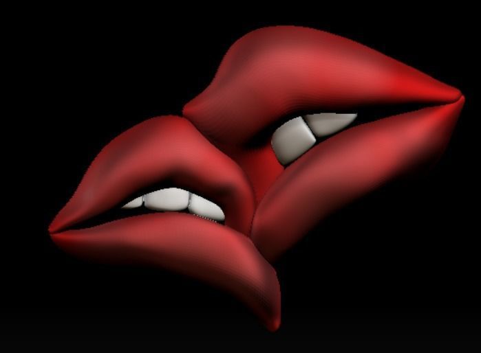 LIPS KISSING 3D PRINT MODEL 3D print model_8