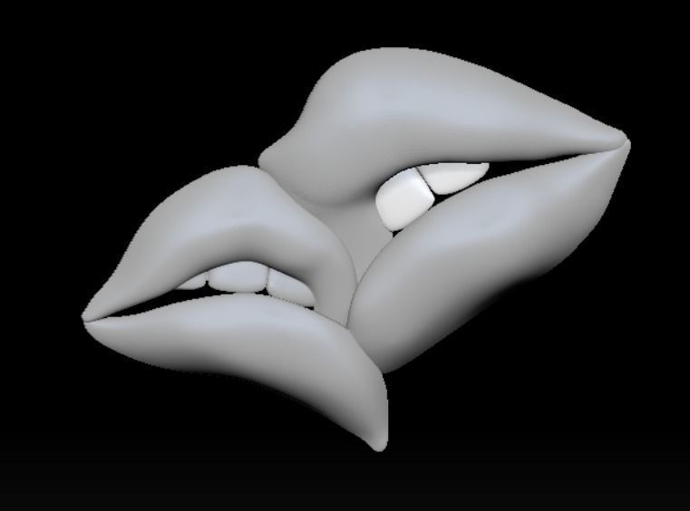 LIPS KISSING 3D PRINT MODEL 3D print model_19