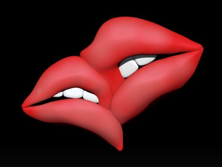 LIPS KISSING 3D PRINT MODEL 3D print model_16
