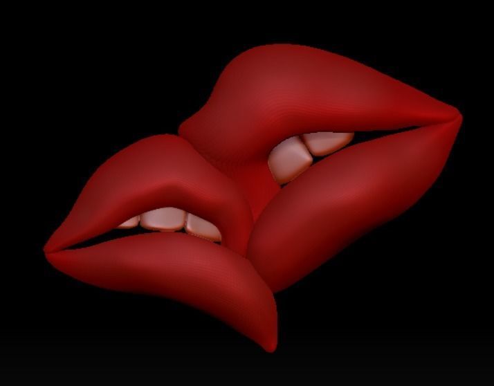 LIPS KISSING 3D PRINT MODEL 3D print model_3