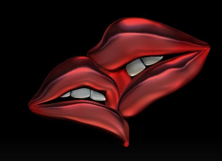 LIPS KISSING 3D PRINT MODEL 3D print model_12