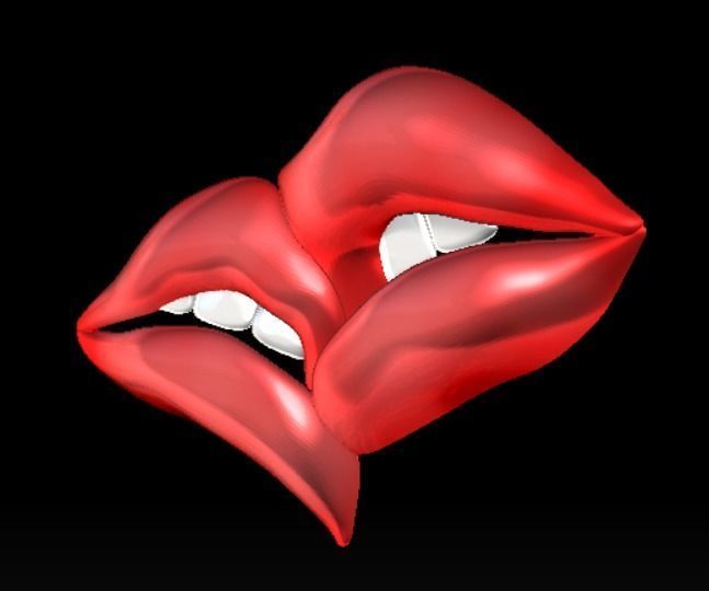 LIPS KISSING 3D PRINT MODEL 3D print model_11