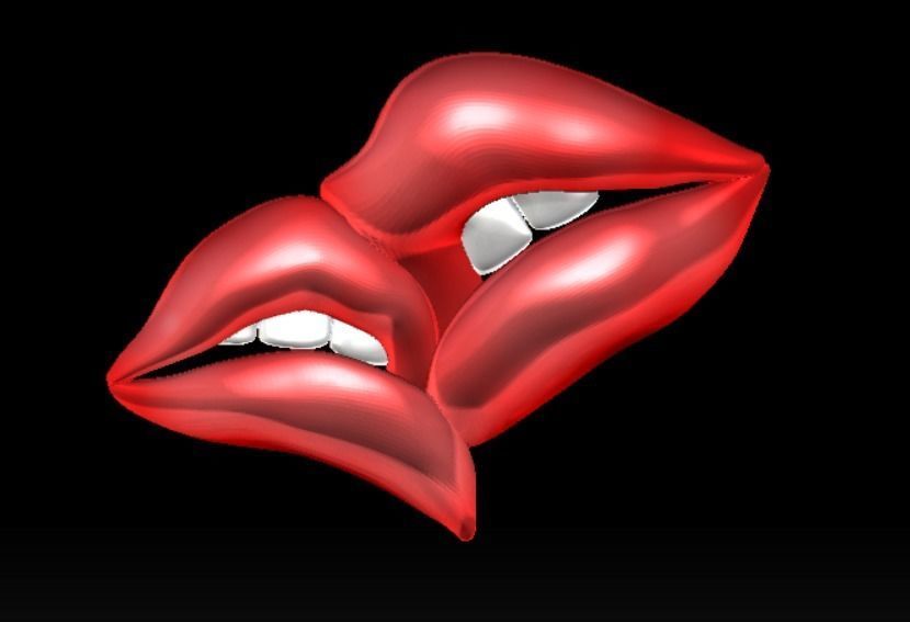 LIPS KISSING 3D PRINT MODEL 3D print model_22
