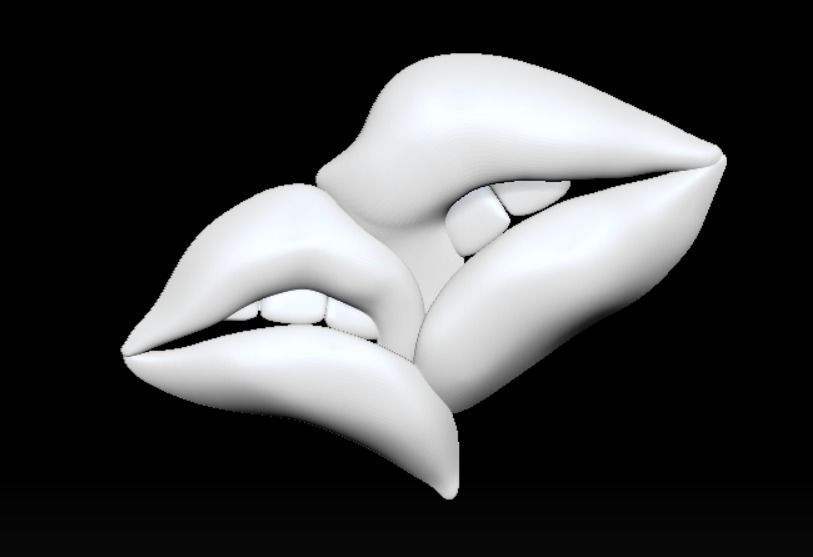 LIPS KISSING 3D PRINT MODEL 3D print model_18
