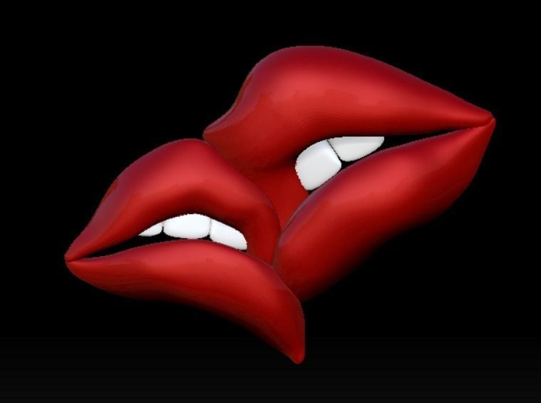 LIPS KISSING 3D PRINT MODEL 3D print model_5