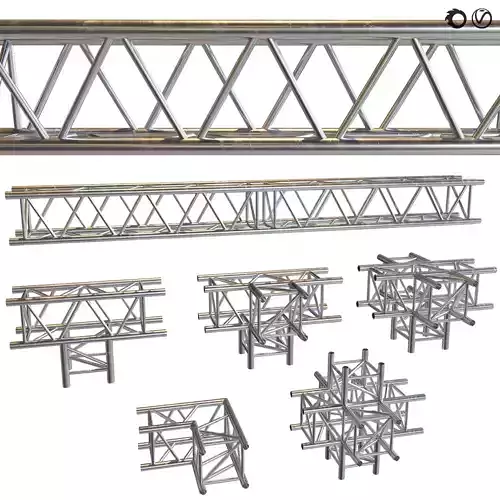 Truss square prefabricated 3D model