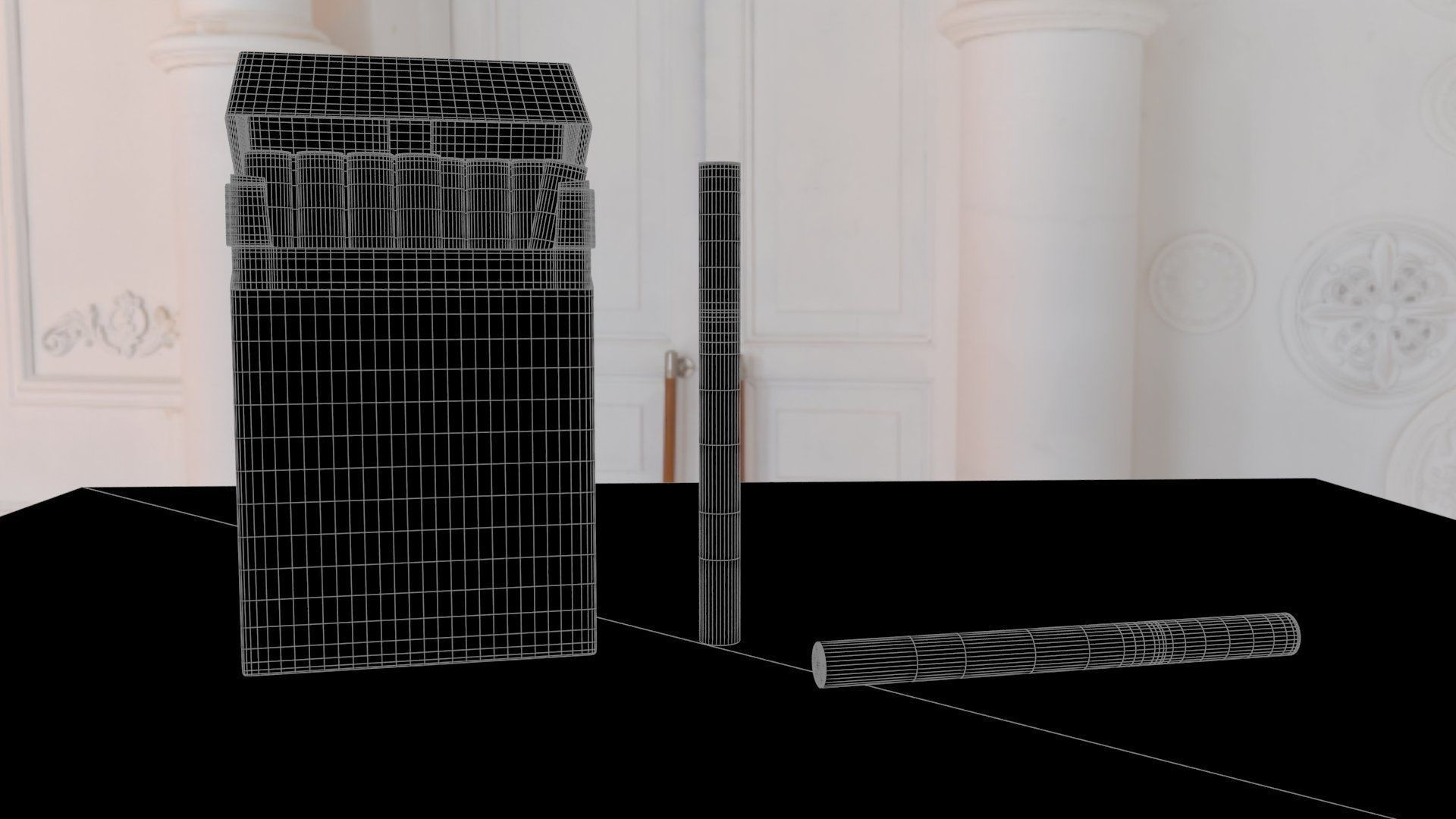 Marlboro Gold Label cigarettes Low-poly 3D model_10