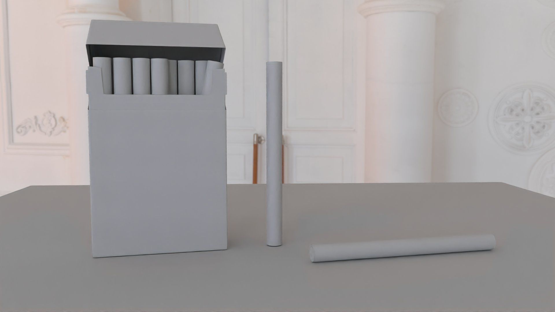 Marlboro Gold Label cigarettes Low-poly 3D model_9