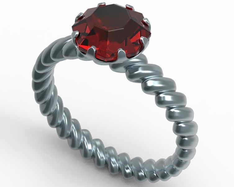 Finger Ring-01 3D print model_11